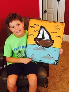 Cousins Camp 2015 - Luke painting