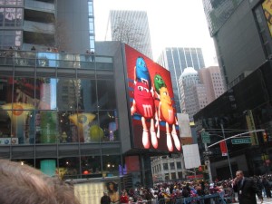 M & M's are watching for the parade, too.