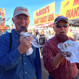 Silver Fox and cousin Reitzel with their turkey legs