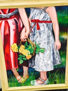 painting of 2 girls