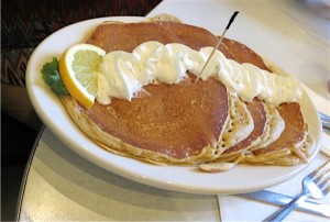 sweet potato pancakes at Elmo's