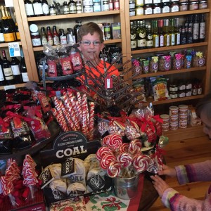 Nathan headed straight to the candy display. He's got quite a sweet tooth. 