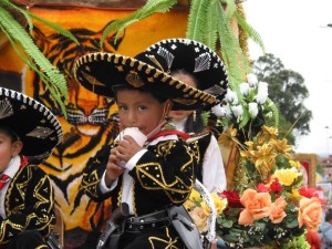 Cuenca - Christmas parade boy with Spanish outfit