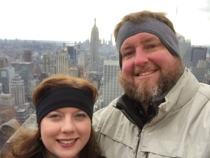 Weston and Tina at the Top of the Rock.