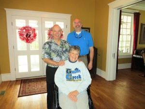 Marc, Bob and Yvonne giving a warm welcome.