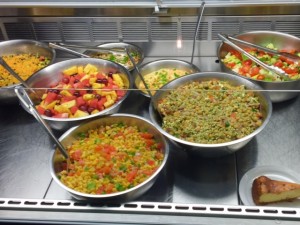 Colorful salads at Sweet Home Food Bar.