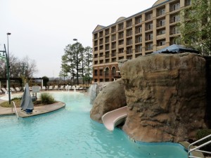 Marriott Shoals outdoor pool with slide.