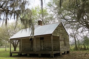 A 2-family slave cabin.