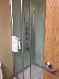 Holiday Inn Express walk-in massage shower