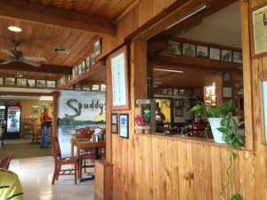 Interior of Spuddy's. The walls are a history treasure trove. 