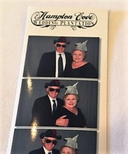 Our photo booth results -- it looks like I'm with a famous country singer. Ha!