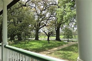 Looking toward the highway from the sprawling front porch.