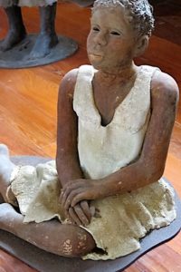 Statue inside Antioch Church on the grounds of Whitney Plantation.