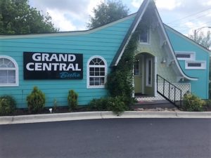 The view of Grand Central Bistro from the main parking lot.