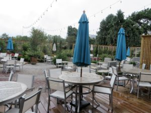 Large outdoor dining patio.