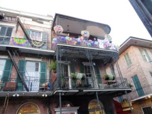 Typical architecture in the French Quarter.