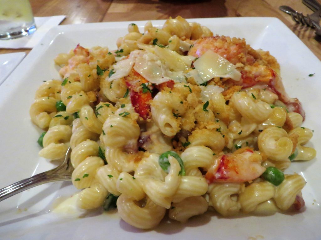 Lobster mac and cheese in Kennebunkport. 