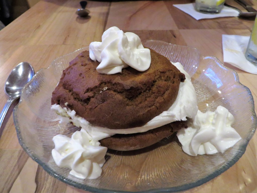 Pumpkin whoopie pie served at Alisson's in Kennebunkport.