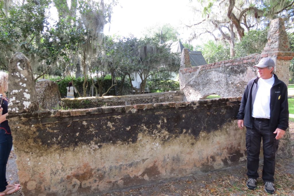 Cap Fendig teaching his guests about his island