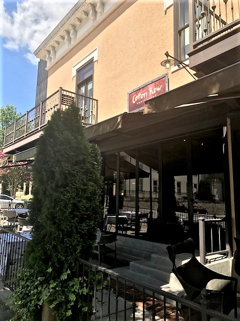 Outdoor dining area of Cotton Row.