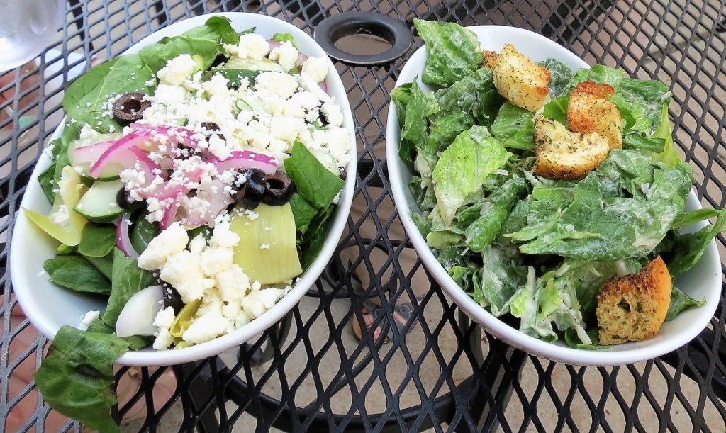 Fresh salads at Pane e Vino.